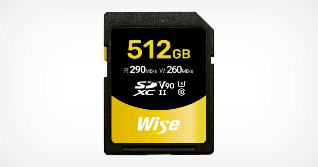 512GB  V90 UHS-II  SD卡上市台灣 Wise首發